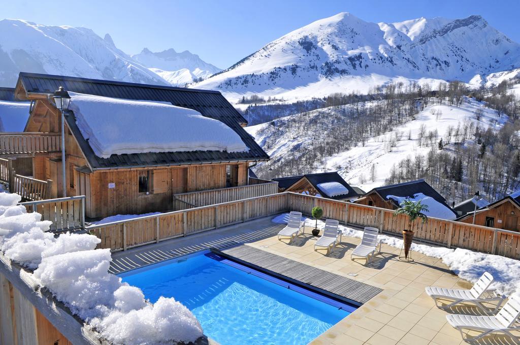 Residence Goelia Les Chalets Des Ecourts Saint-Jean-d'Arves Luaran gambar